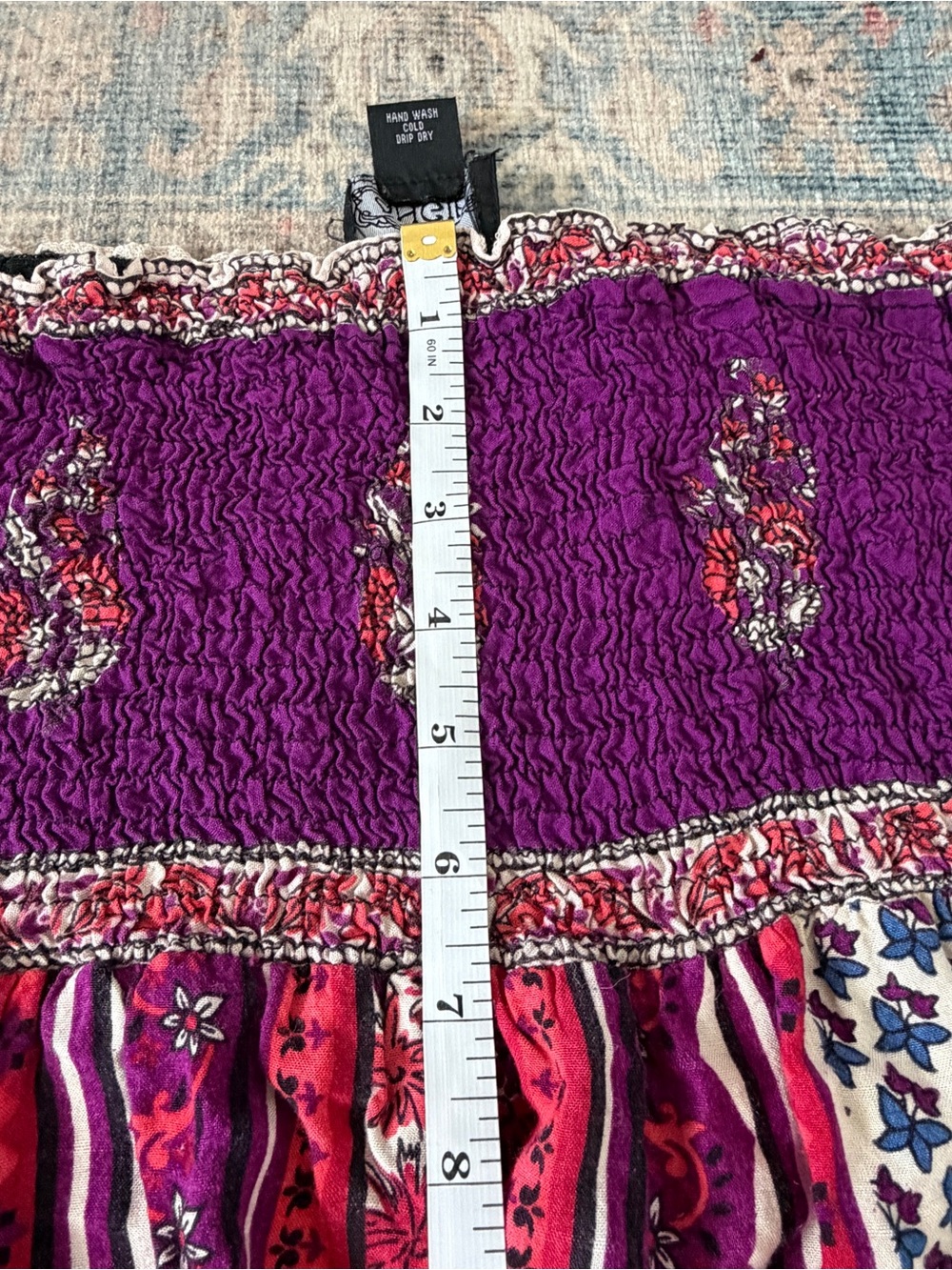Angie Purple and Red Boho Maxi Skirt - Picture 15 of 16